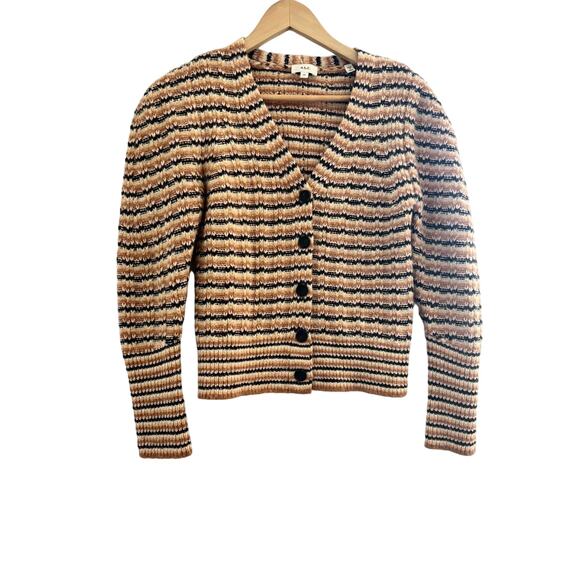 A.L.C Rebekah Wool Blend Striped Cardigan Sweater - Picture 8 of 10